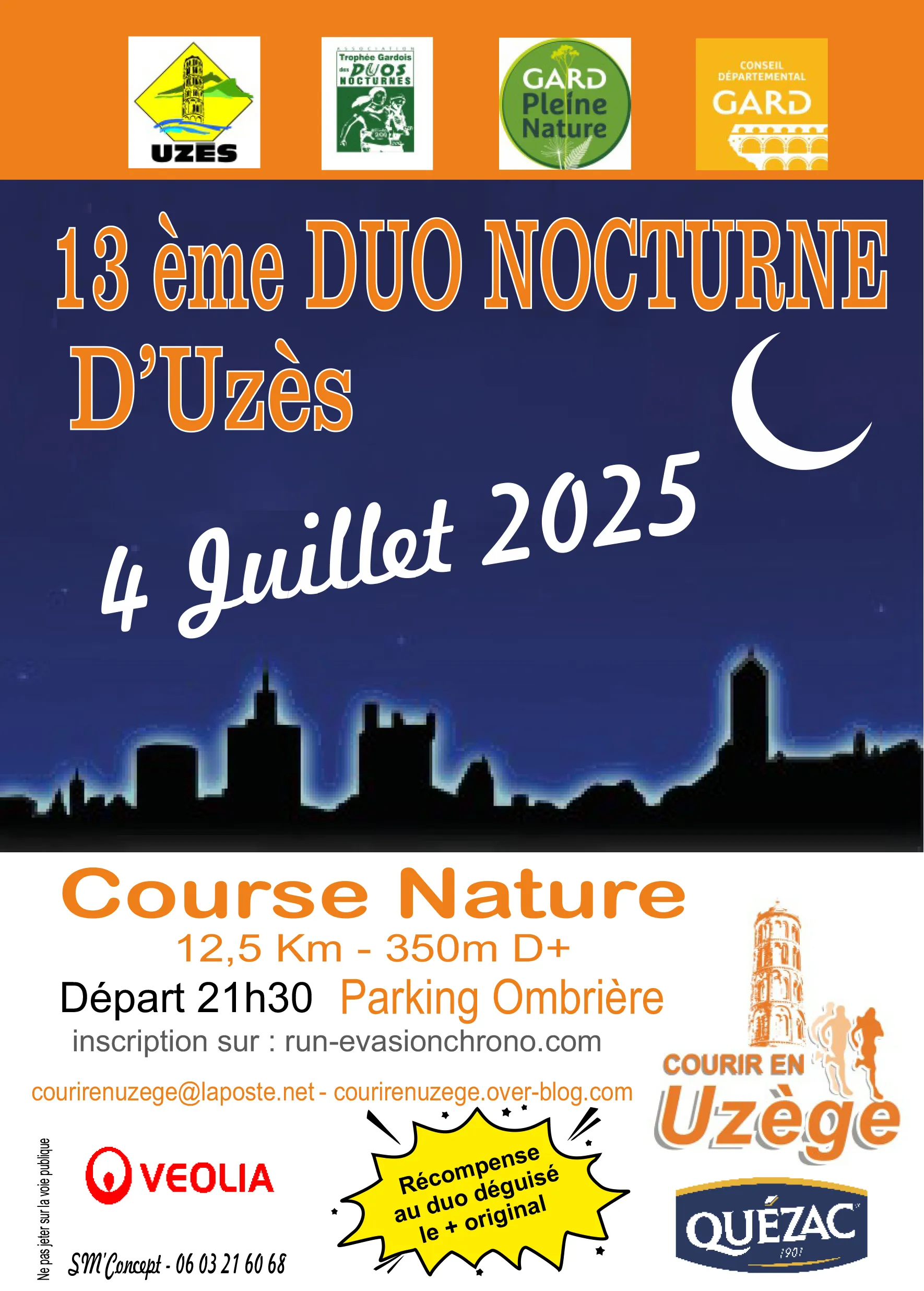 Duo nocturne d’Uzès 2025 Inscription Résultats
