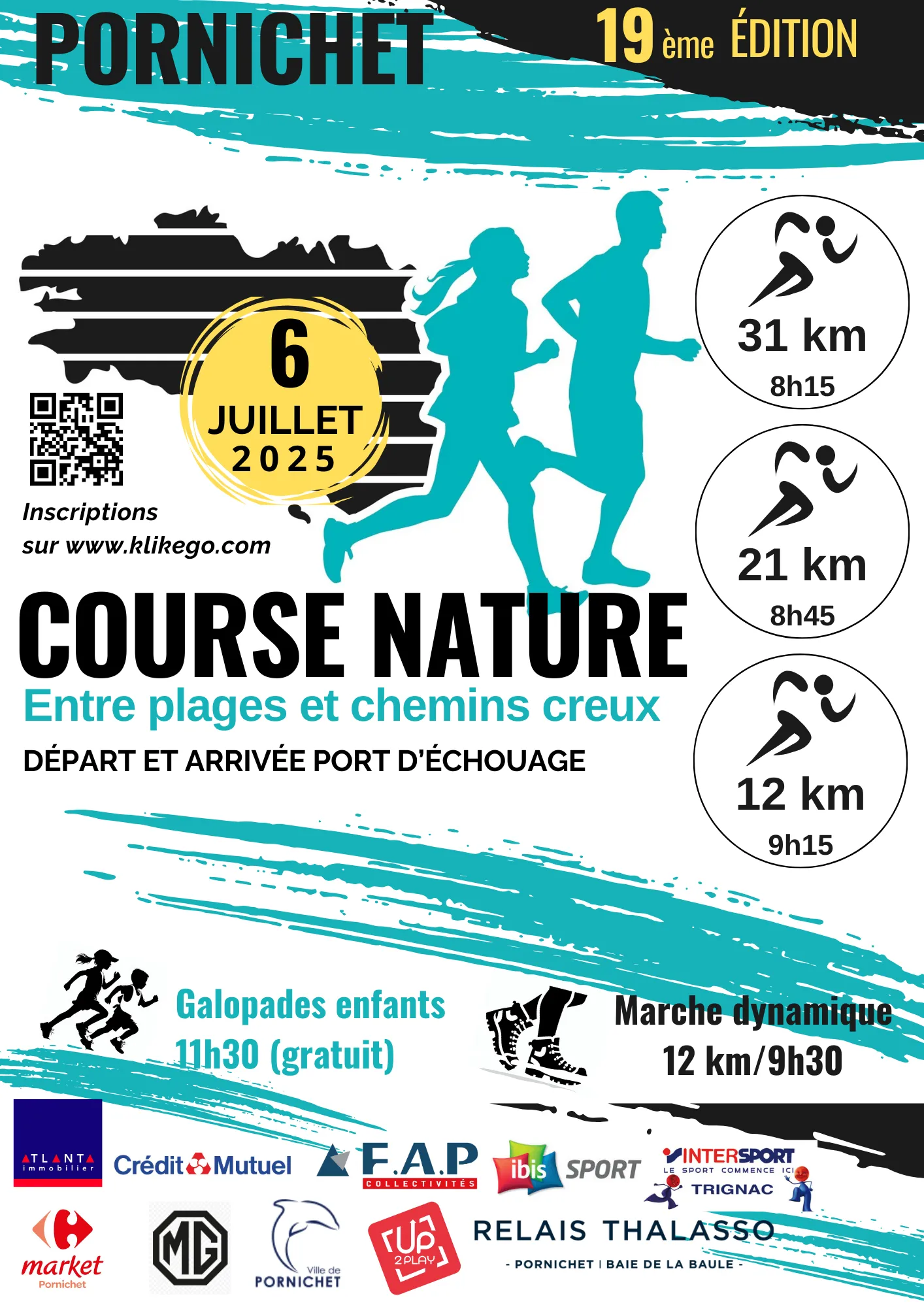 Entre Plages et Chemins creux de Pornichet 2025 Inscription Résultats