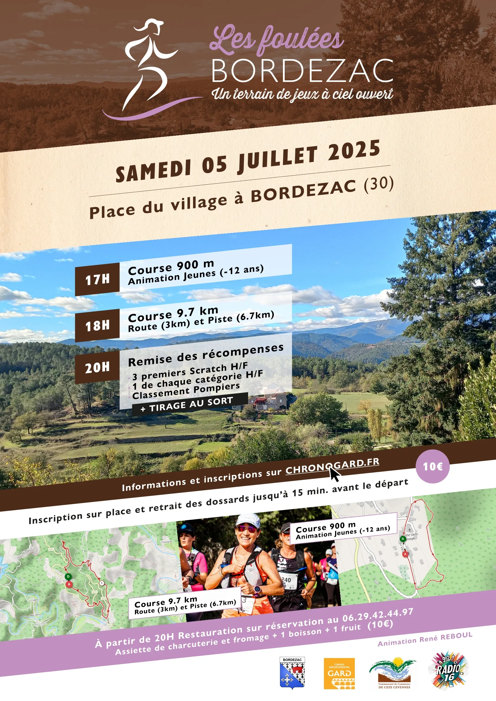 Foulées de Bordezac 2025 Inscription Résultats