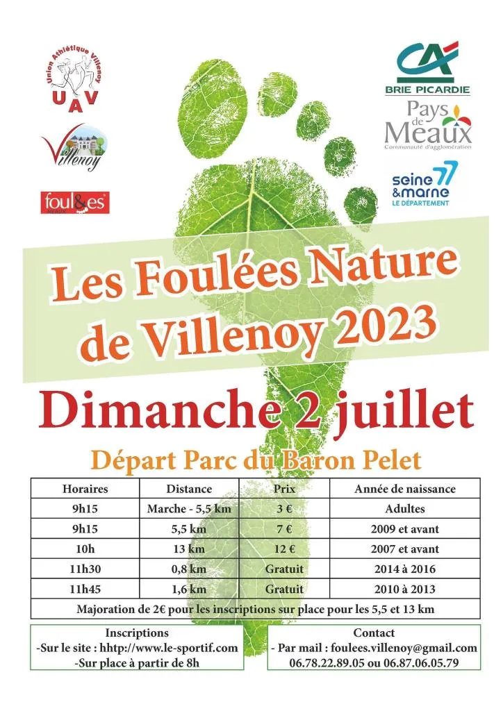 Foulées nature de Villenoy 2025 Inscription Résultats