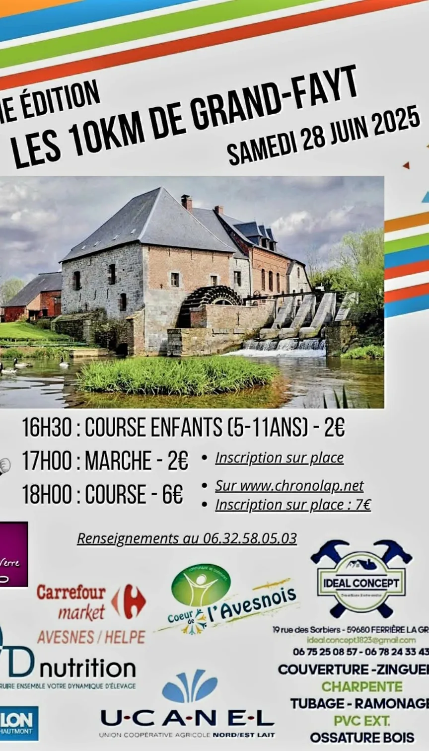 Les 10 km de Grand-Fayt 2025 Inscription Résultats