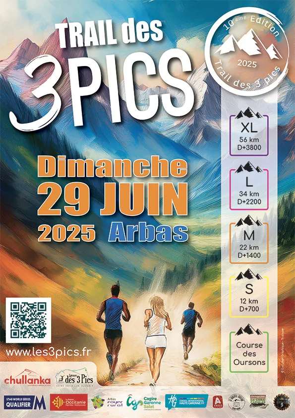 Trail des 3 pics – Arbas 2025 Inscription Résultats