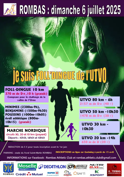 Trail Foll’Dingue UTVO 2025 Inscription Résultats
