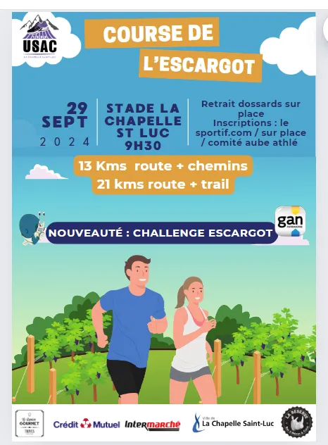 Course de l’Escargot – La Chapelle Saint Luc 2025 Inscription Résultats