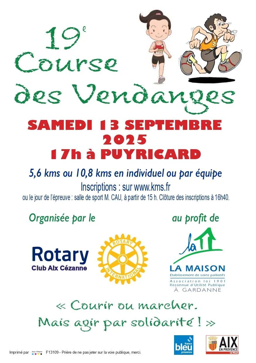 Course des Vendanges – Puyricard 2025 Inscription Résultats