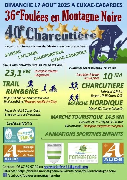 Foulées en Montagne Noire 2025 Inscription Résultats