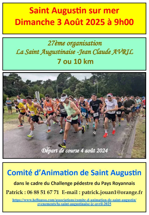 La Saint Augustinaise JC Avril 2025 Inscription Résultats