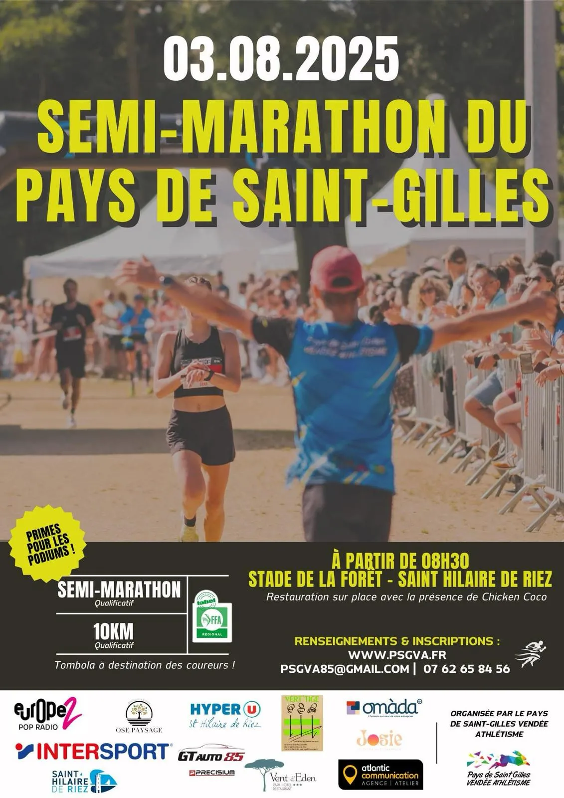 Semi marathon du pays de Saint Gilles 2025 Inscription Résultats