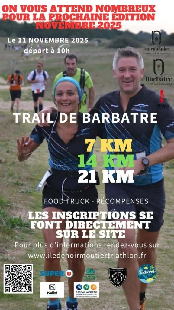 Trail de Barbâtre 2025 Inscription Résultats