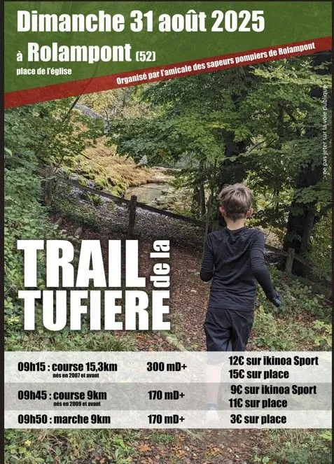 Trail de la Tufière 2025 Inscription Résultats