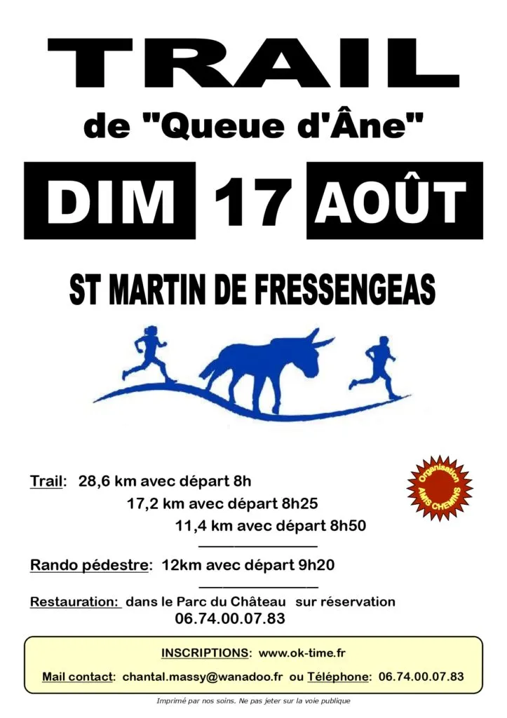 Trail de Queue d’Ane 2025 Inscription Résultats
