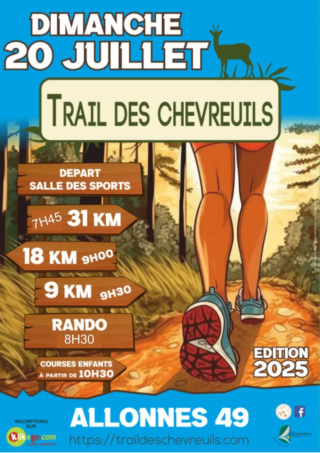 Trail des Chevreuils – Allonnes 2025 Inscription Résultats
