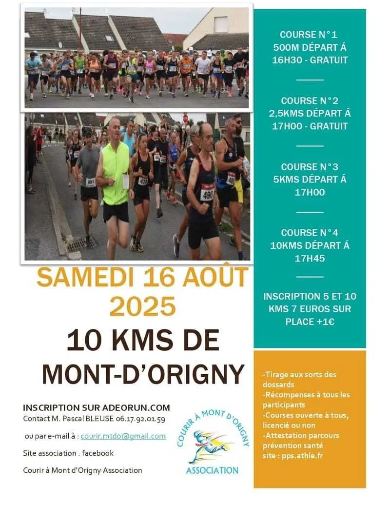 10 km de Mont d’Origny 2025 Inscription Résultats