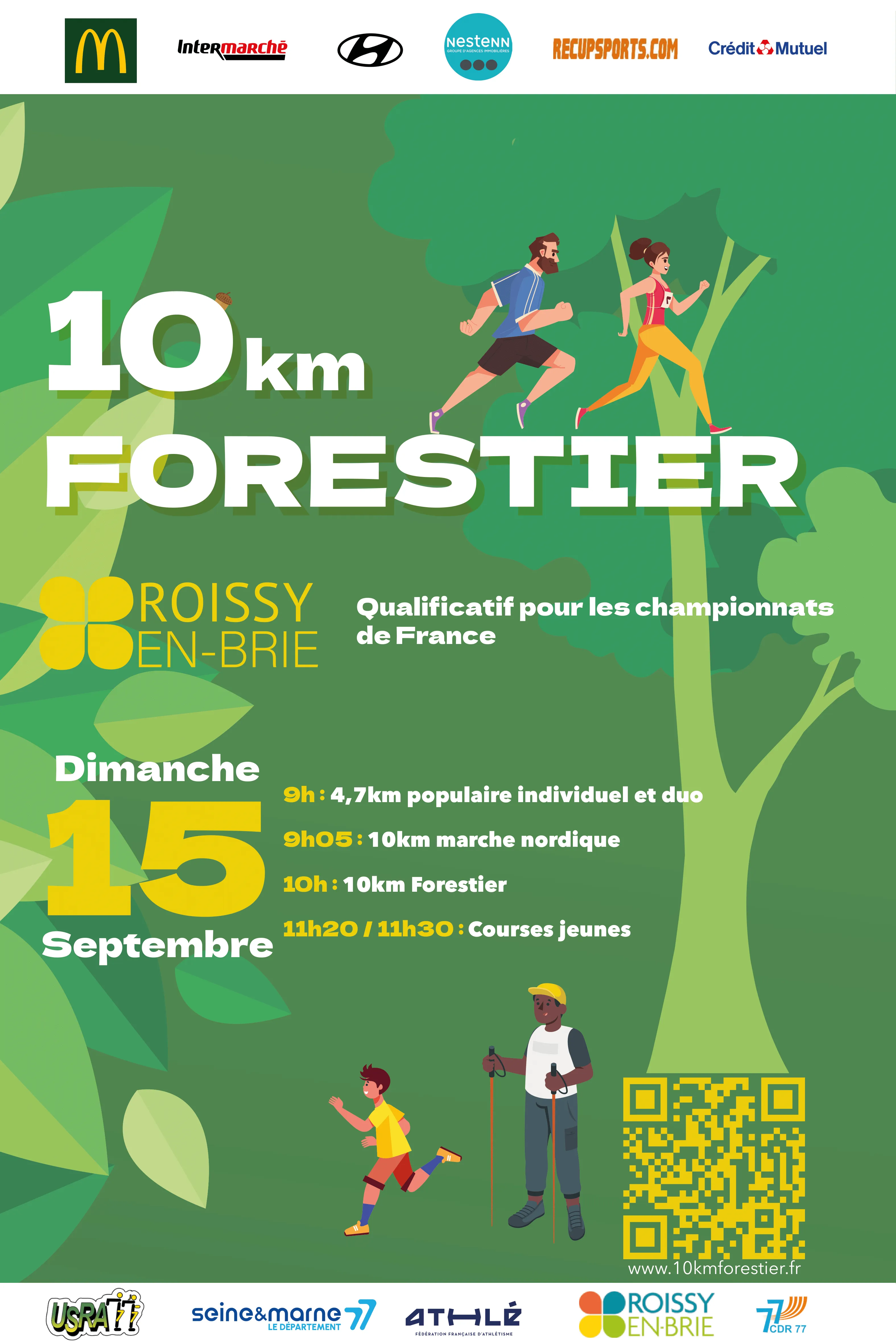 10 km Forestier de Roissy en Brie 2025 Inscription Résultats