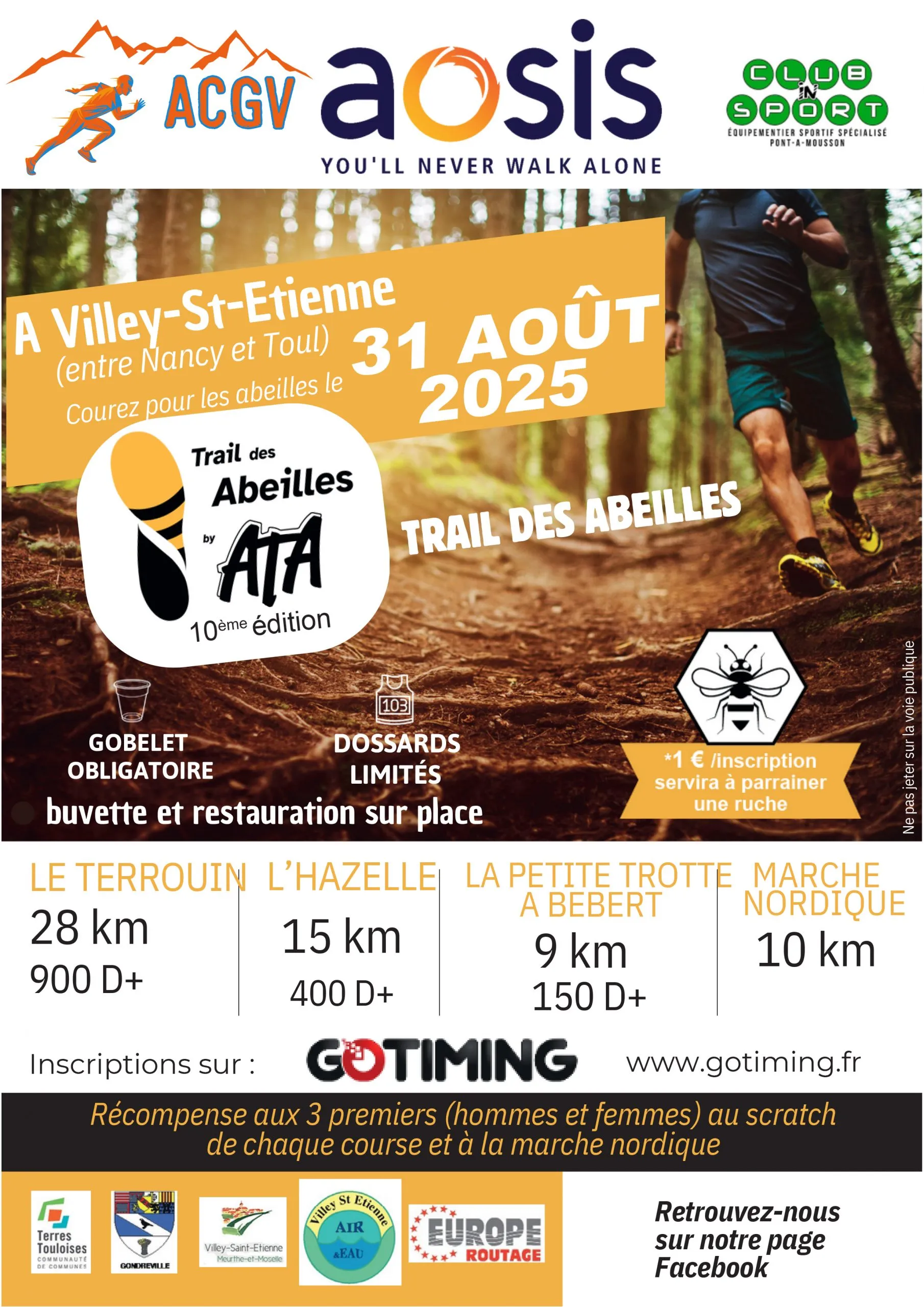 Aosis Trail des Abeilles 2025 Inscription Résultats