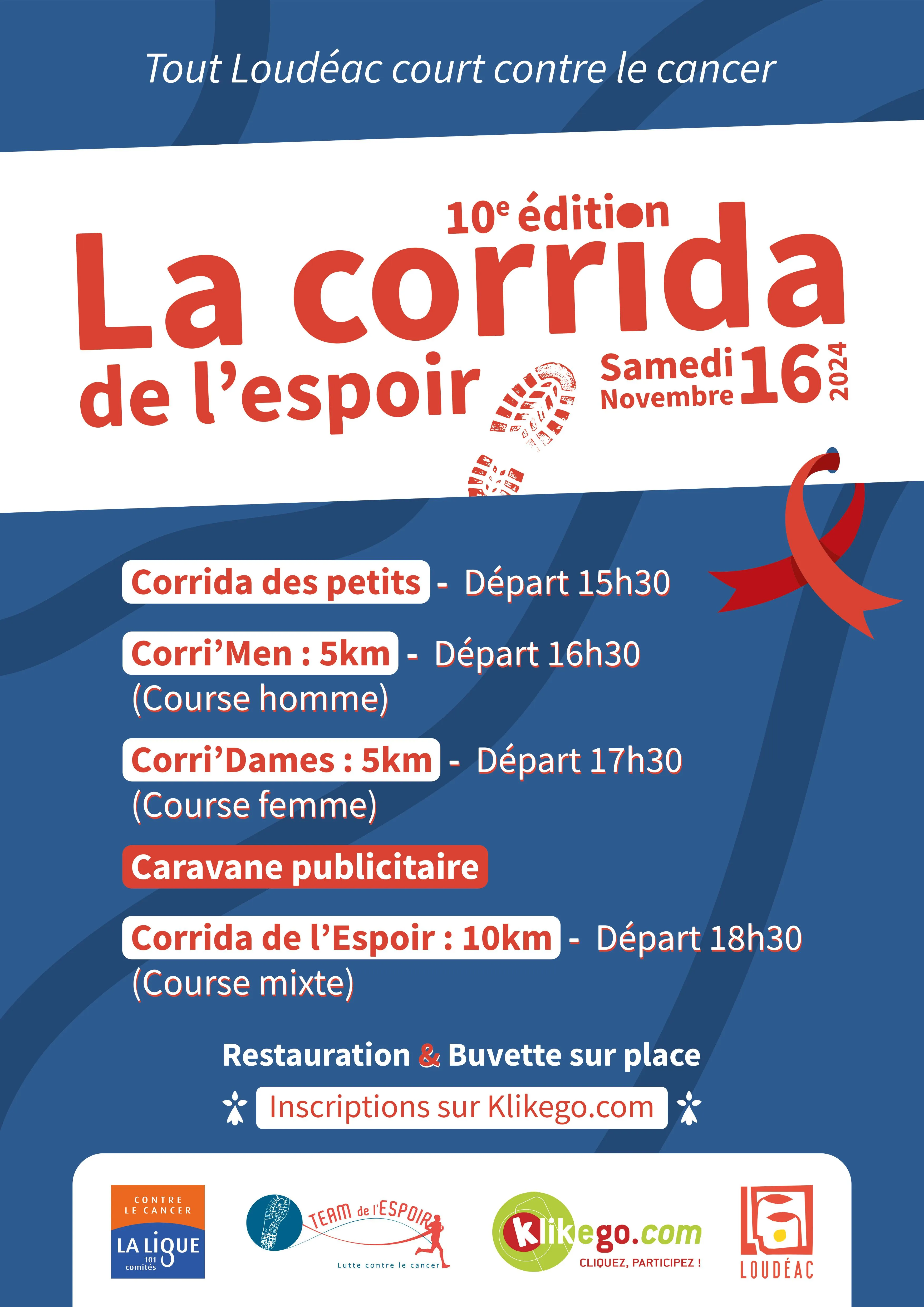 Corrida de l’Espoir Loudeac 2025 Inscription Résultats
