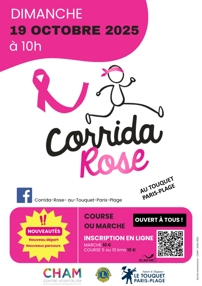 Corrida rose au Touquet Paris-plage 2025 Inscription Résultats