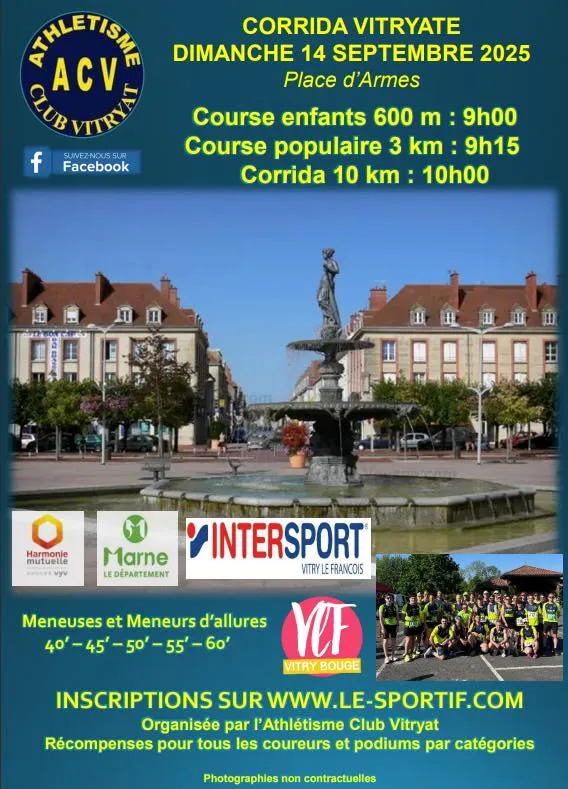 Corrida Vitryate 2025 Inscription Résultats