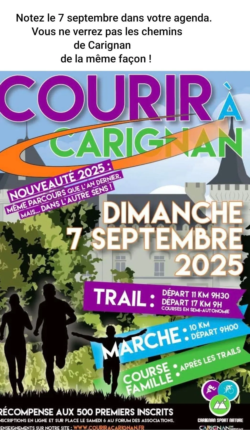 Courir à Carignan 2025 Inscription Résultats