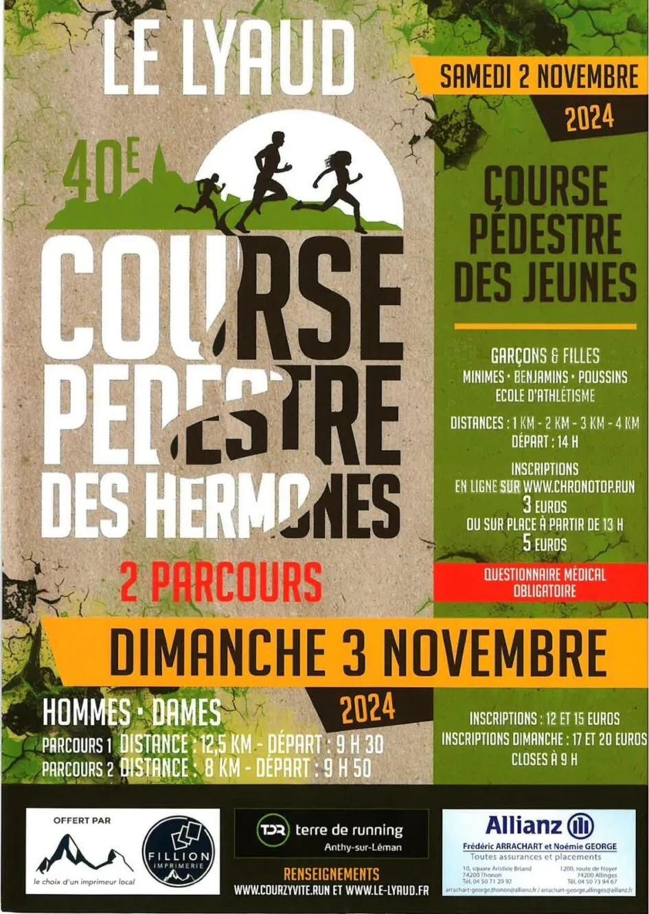 affiche de la course