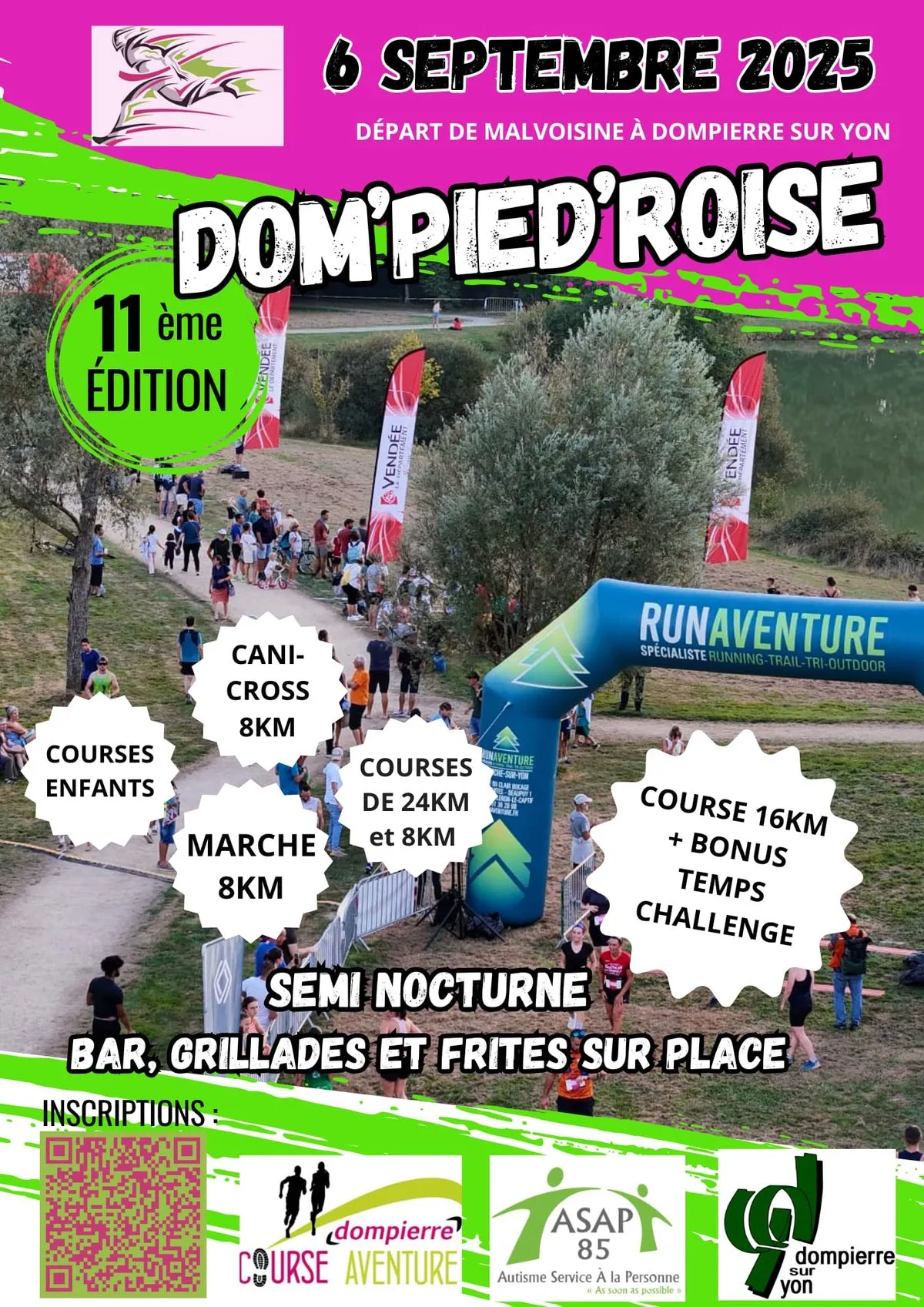 Dom’Pied’Roise – Dompierre sur Yon 2025 Inscription Résultats
