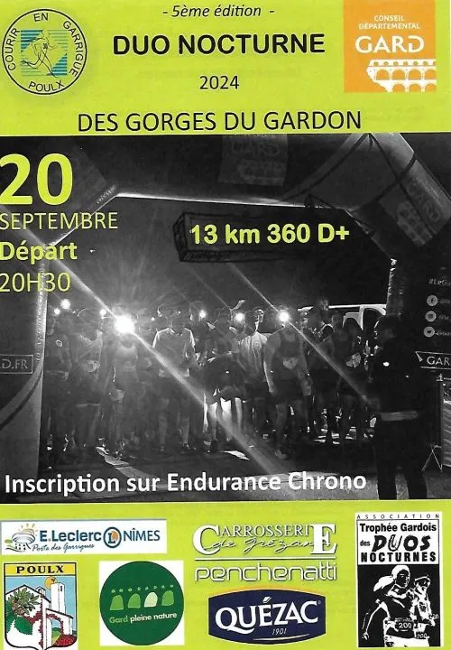 Duo nocturne de Poulx 2025 Inscription Résultats