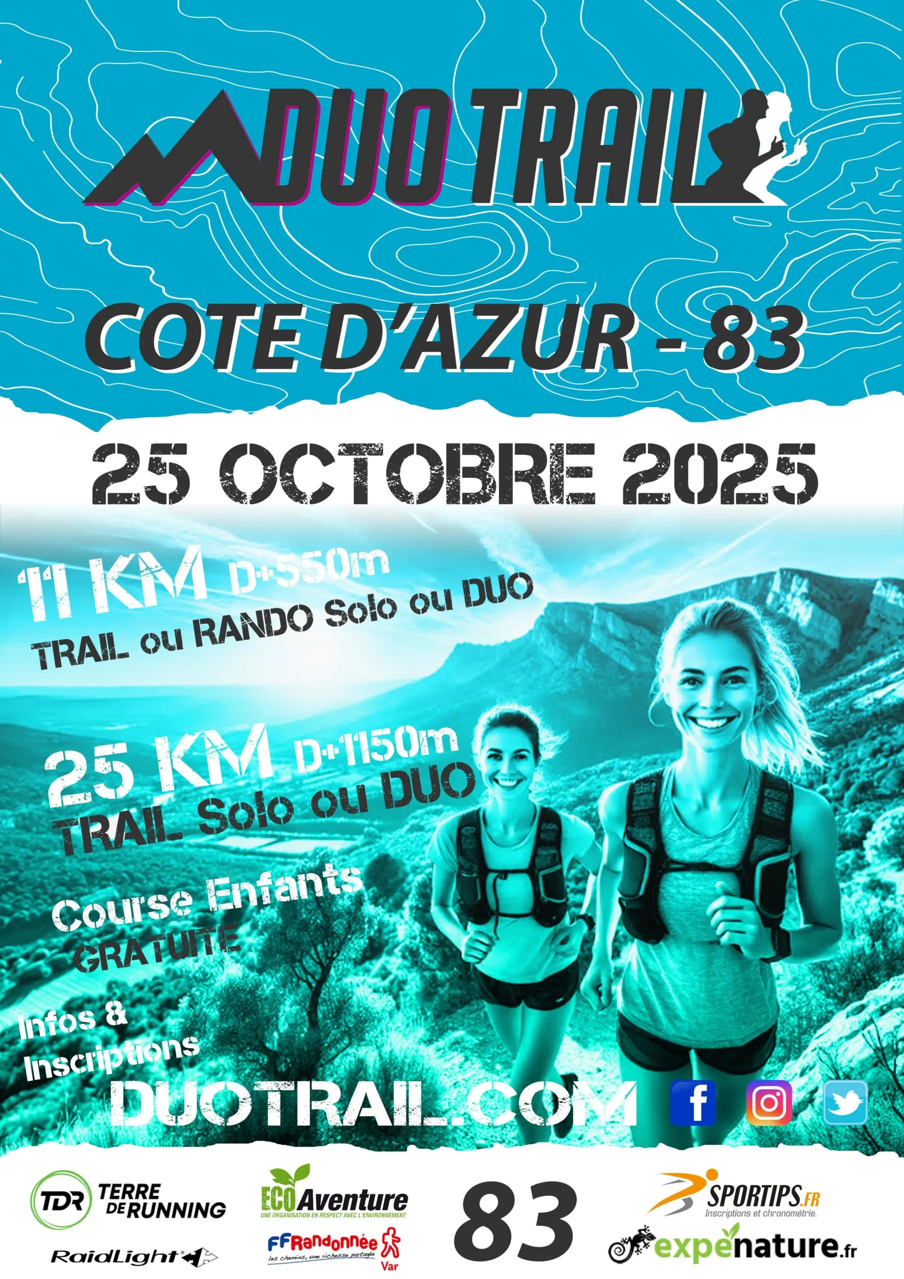 Duo Trail Côte d’Azur 2025 Inscription Résultats