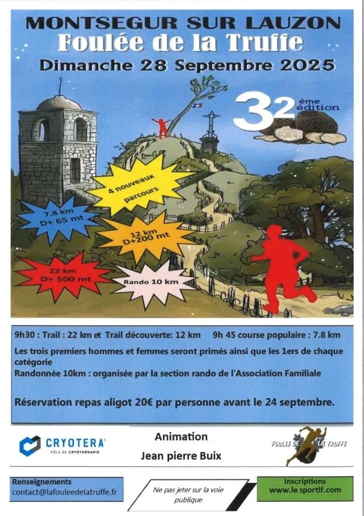 Foulée de la Truffe 2025 Inscription Résultats