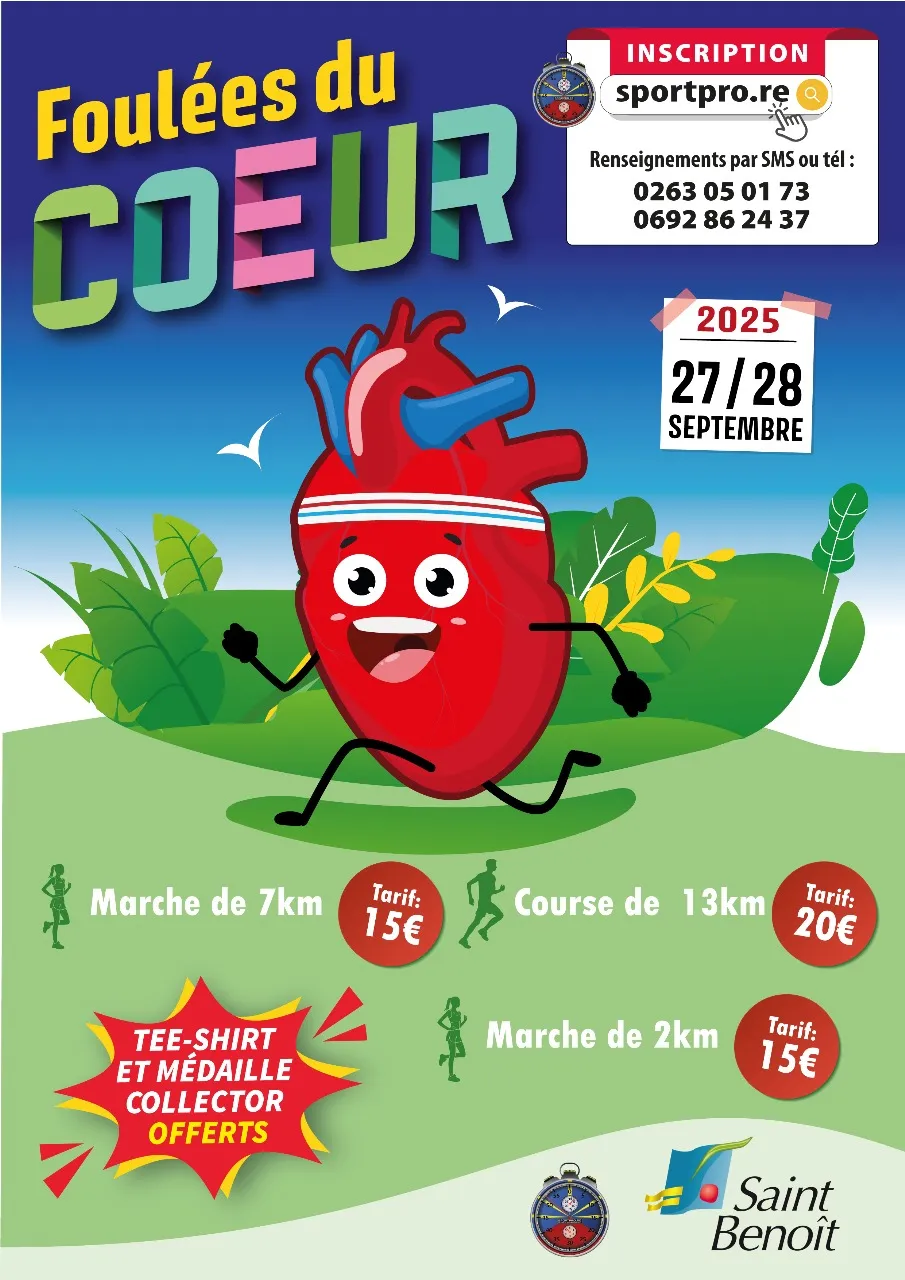 Foulées du Coeur – Saint Benoit 2025 Inscription Résultats