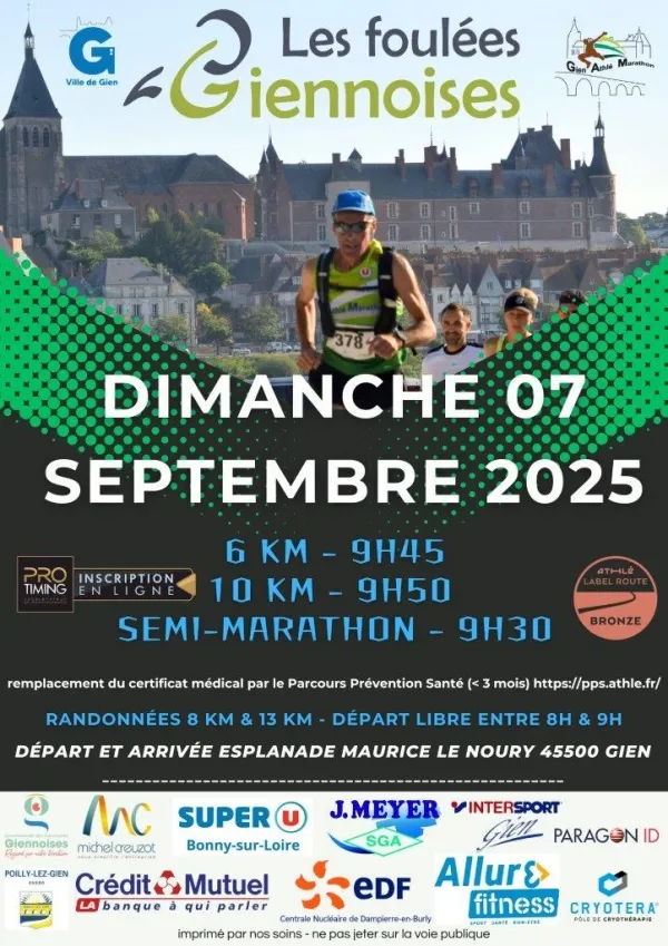Foulées Giennoises 2025 Inscription Résultats