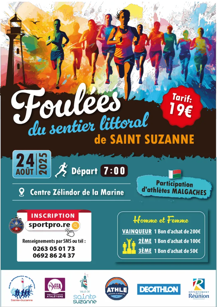 Foulées Sentier Littoral de Sainte Suzanne 2025 Inscription Résultats