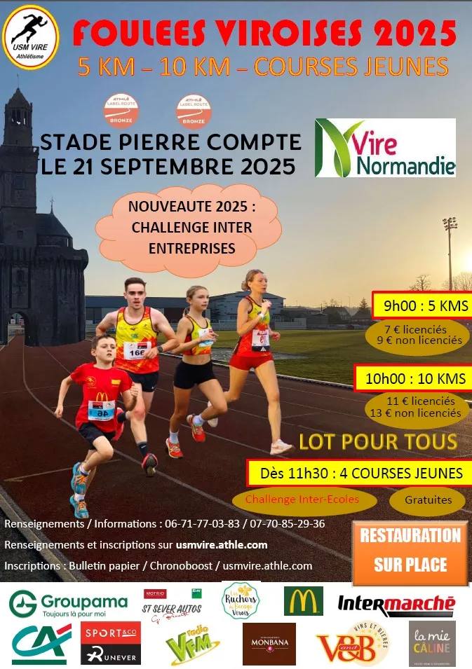 Foulées Viroises 2025 Inscription Résultats