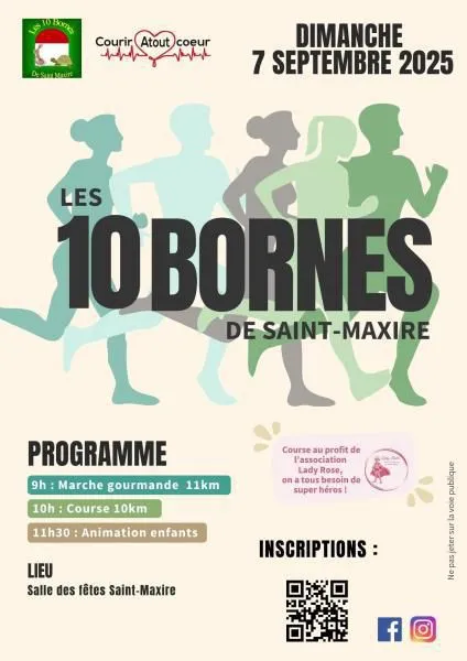 Les 10 bornes de Saint Maxire 2025 Inscription Résultats