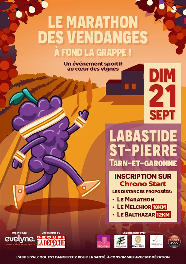 Marathon des Vendanges Labastide Saint Pierre 2025 Inscription Résultats