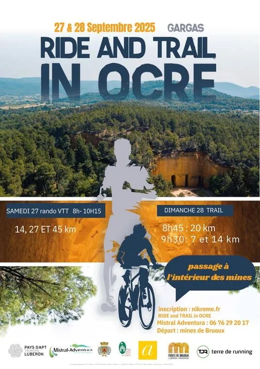 Ride et trail in Ocre 2025 Inscription Résultats