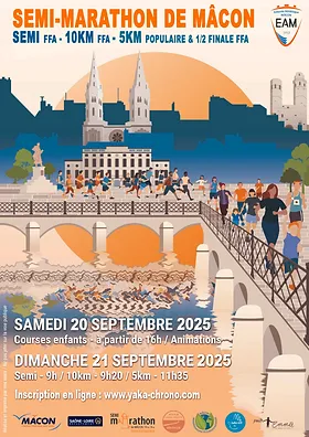 semi marathon de Mâcon – 10 km de la Voie Bleue 2025 Inscription Résultats