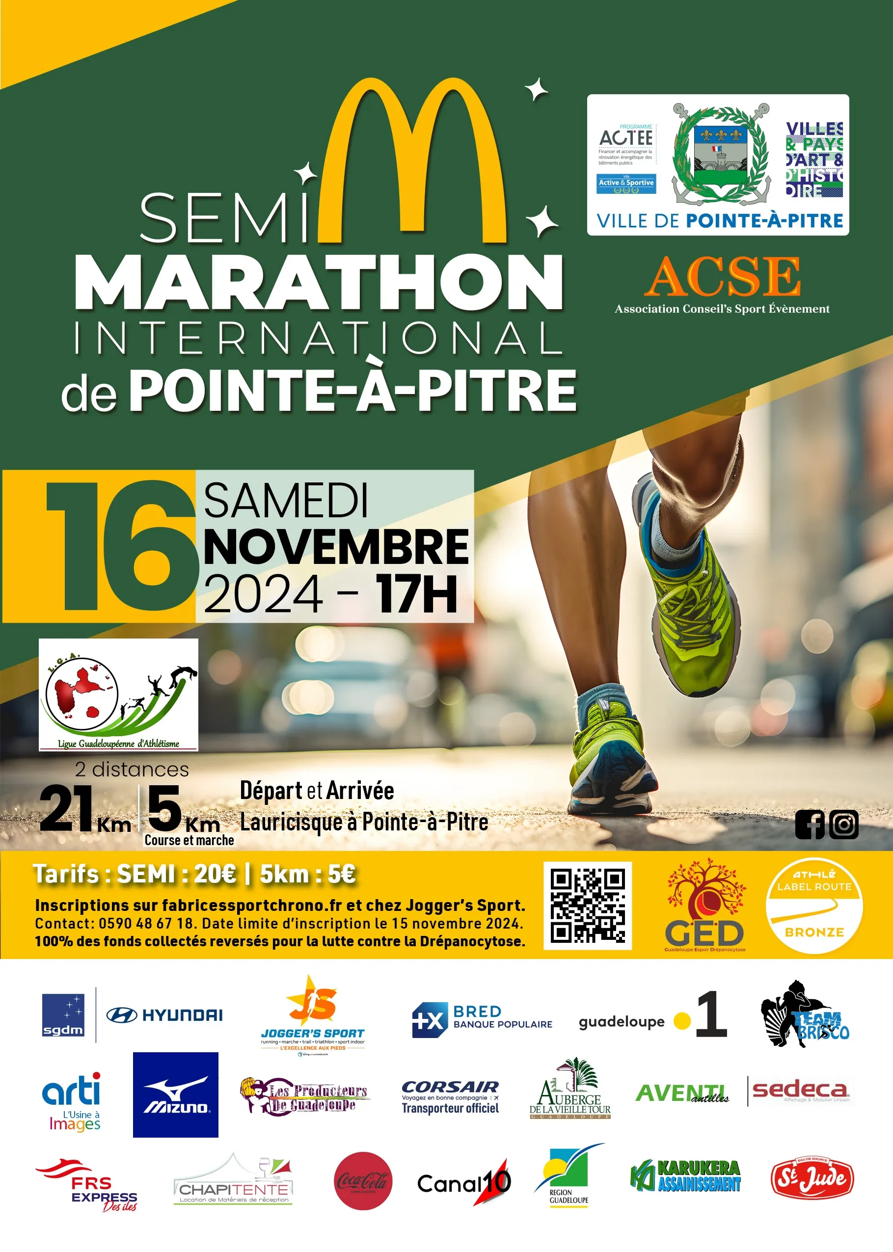 Semi-marathon international de Pointe à Pitre 2025 Inscription Résultats