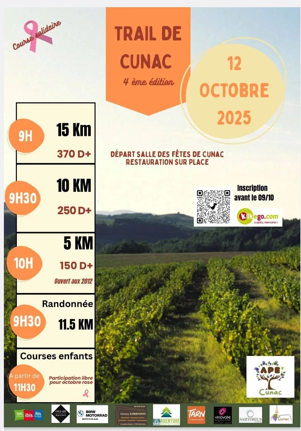 Trail de Cunac 2025 Inscription Résultats