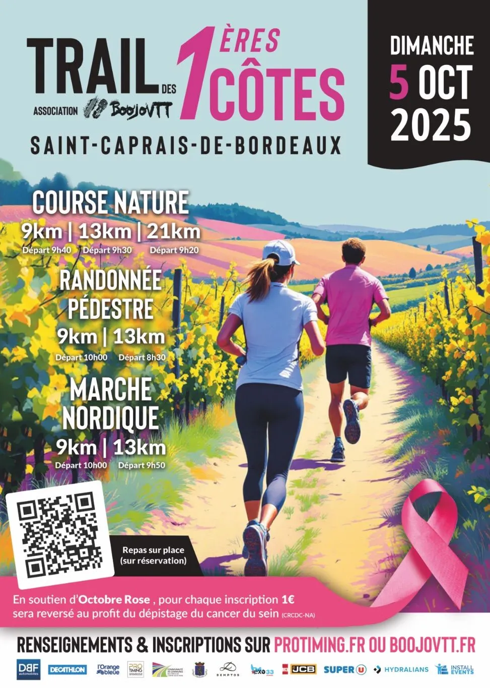 Trail des 1ères Côtes – Saint Caprais de Bordeaux 2025 Inscription Résultats
