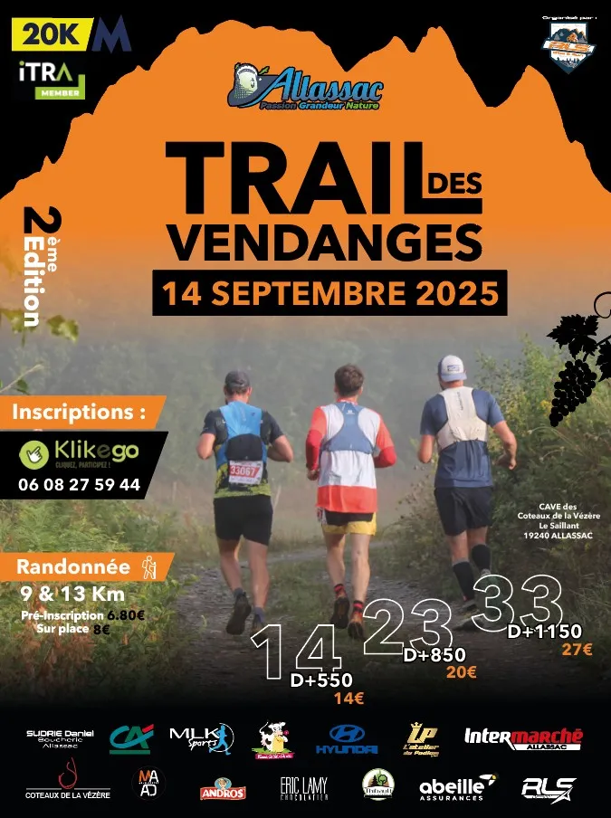 Trail des Vendanges – Allassac 2025 Inscription Résultats