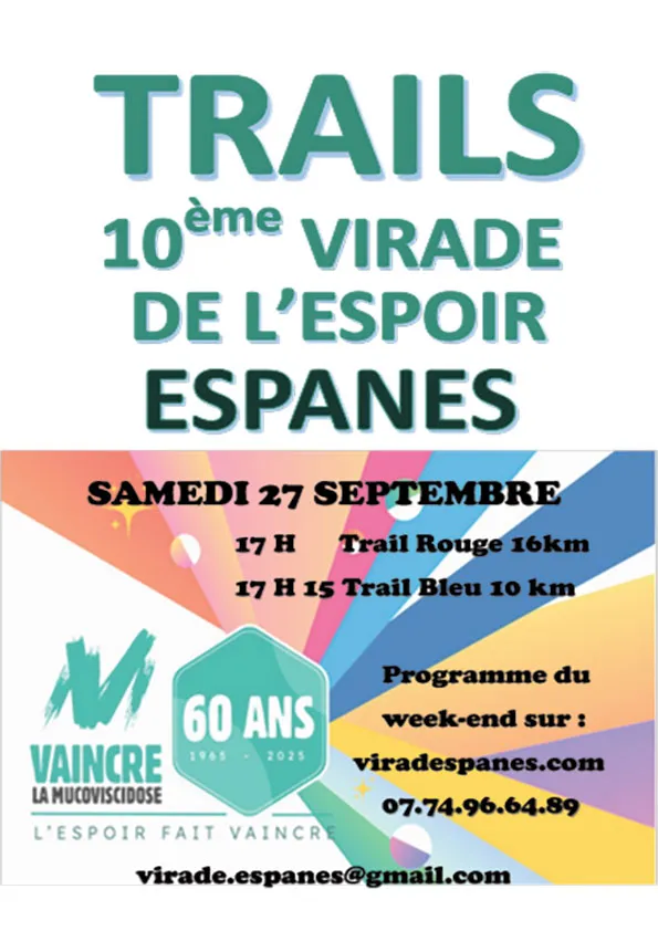 Trails virade d’Espanès 2025 Inscription Résultats