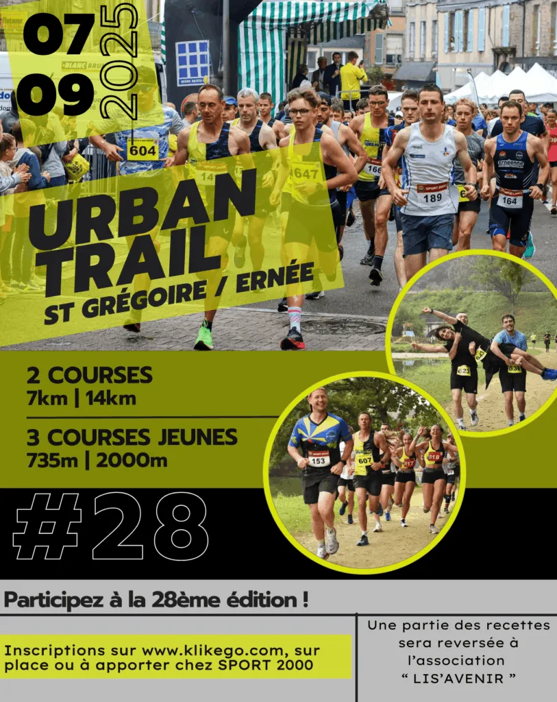 Trail urbain de la Saint Grégoire 2025 Inscription Résultats
