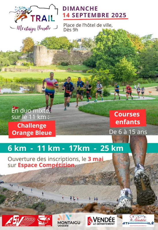 Trail urbain Montaigu Vendée – la Montacutaine 2025 Inscription Résultats