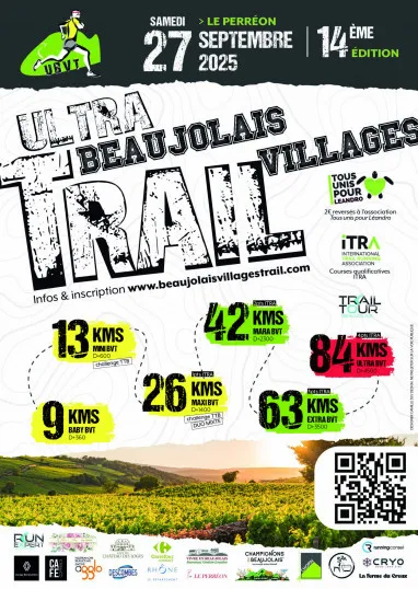 Ultra Beaujolais Village Trail UBVT 2025 Inscription Résultats