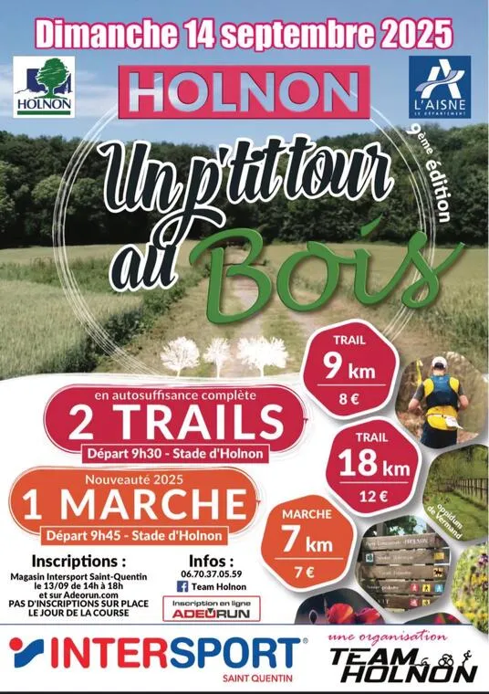 Un ptit tour au Bois – Trail Holnon 2025 Inscription Résultats