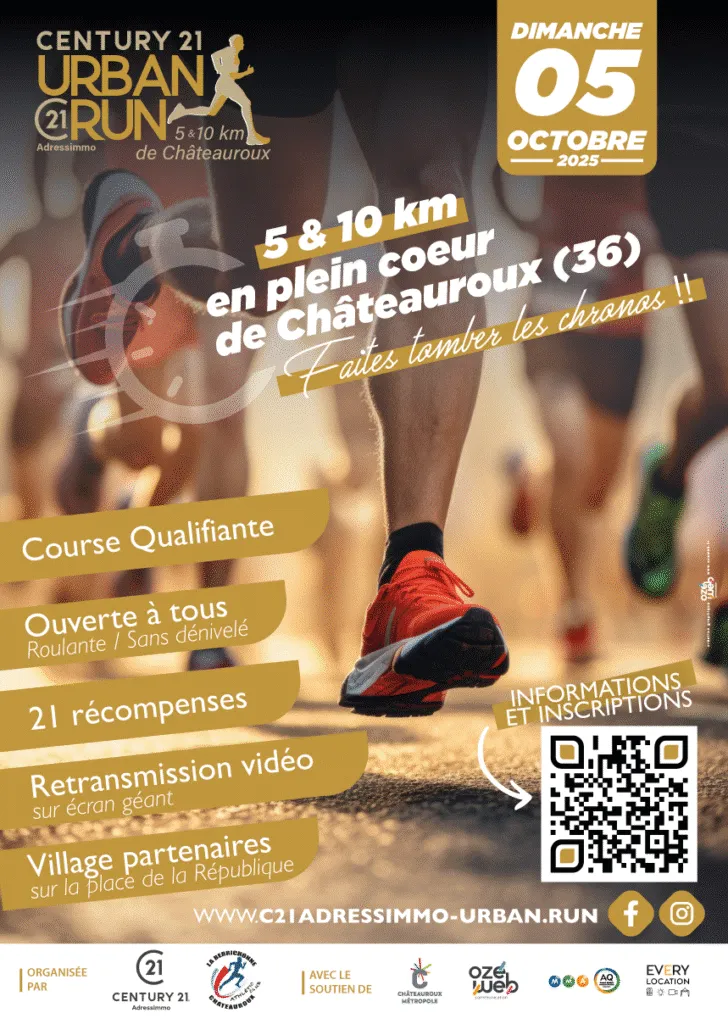 Urban run de Châteauroux 2025 Inscription Résultats