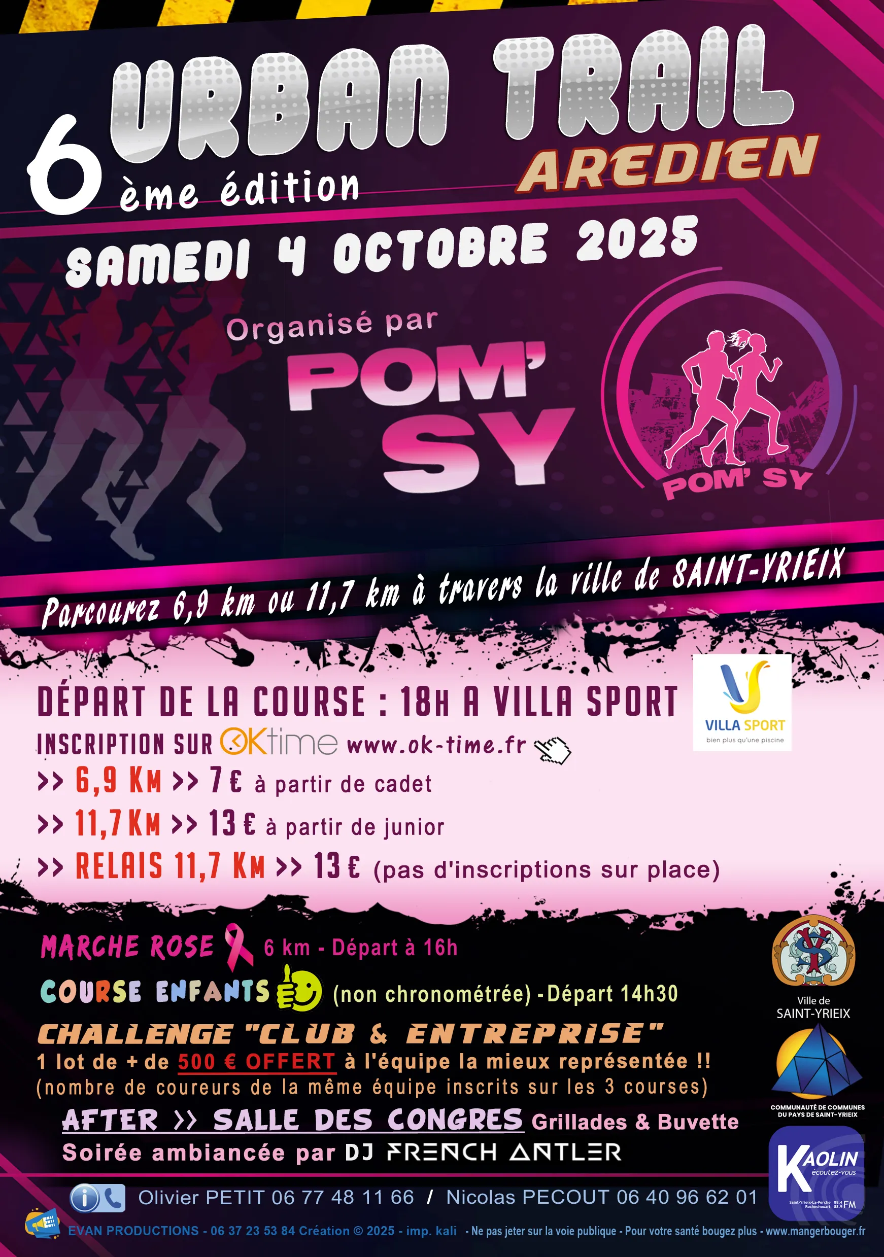 urban trail Aredien 2025 Inscription Résultats