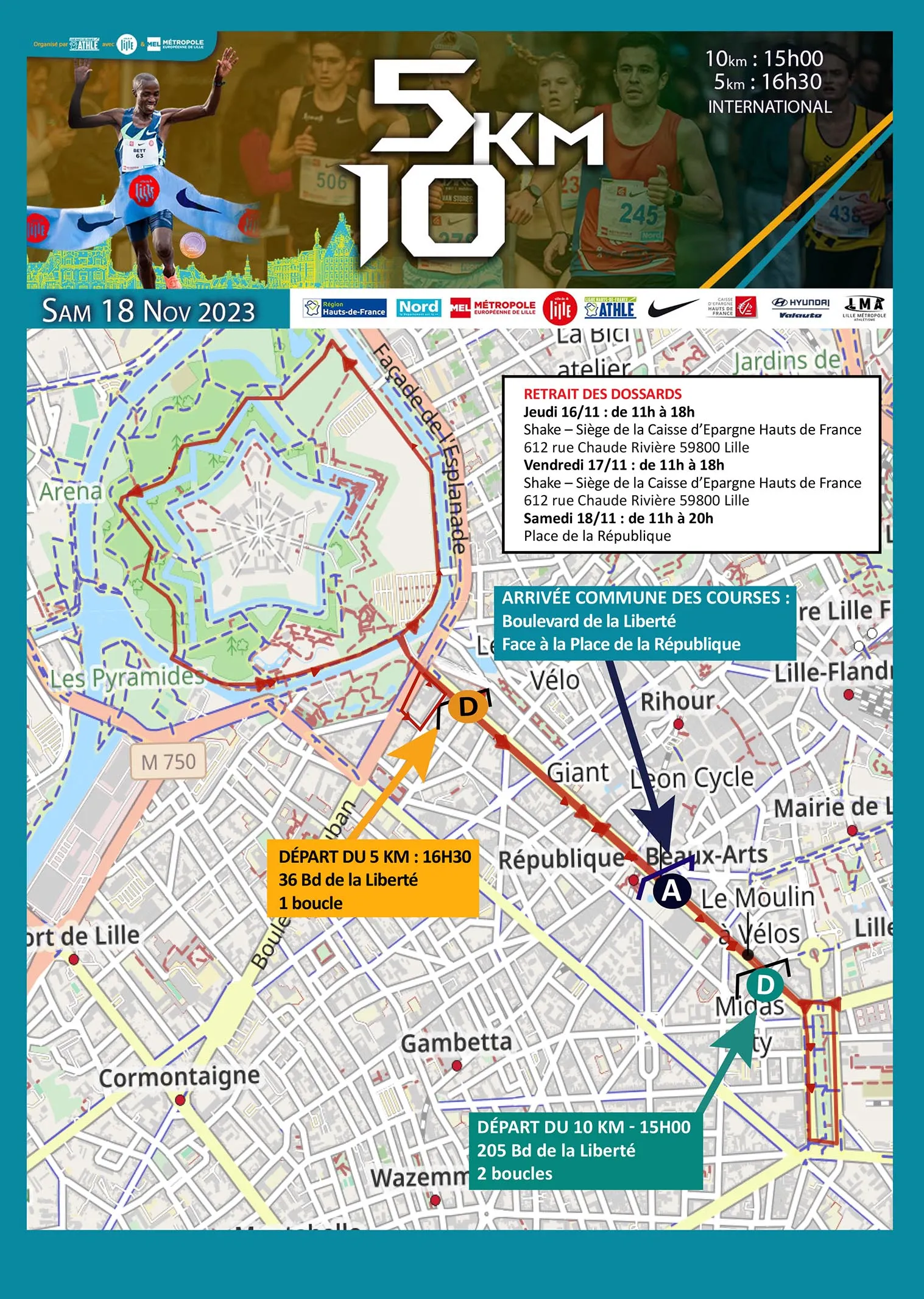 5 km et 10 km route de l’Urban trail de Lille 2025 Inscription Résultats