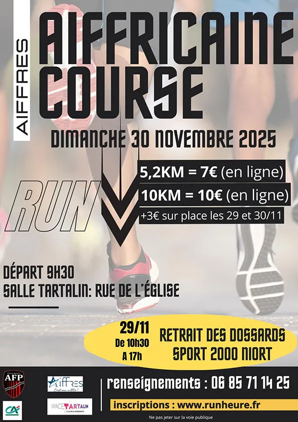 Aiffricaine course 2025 Inscription Résultats