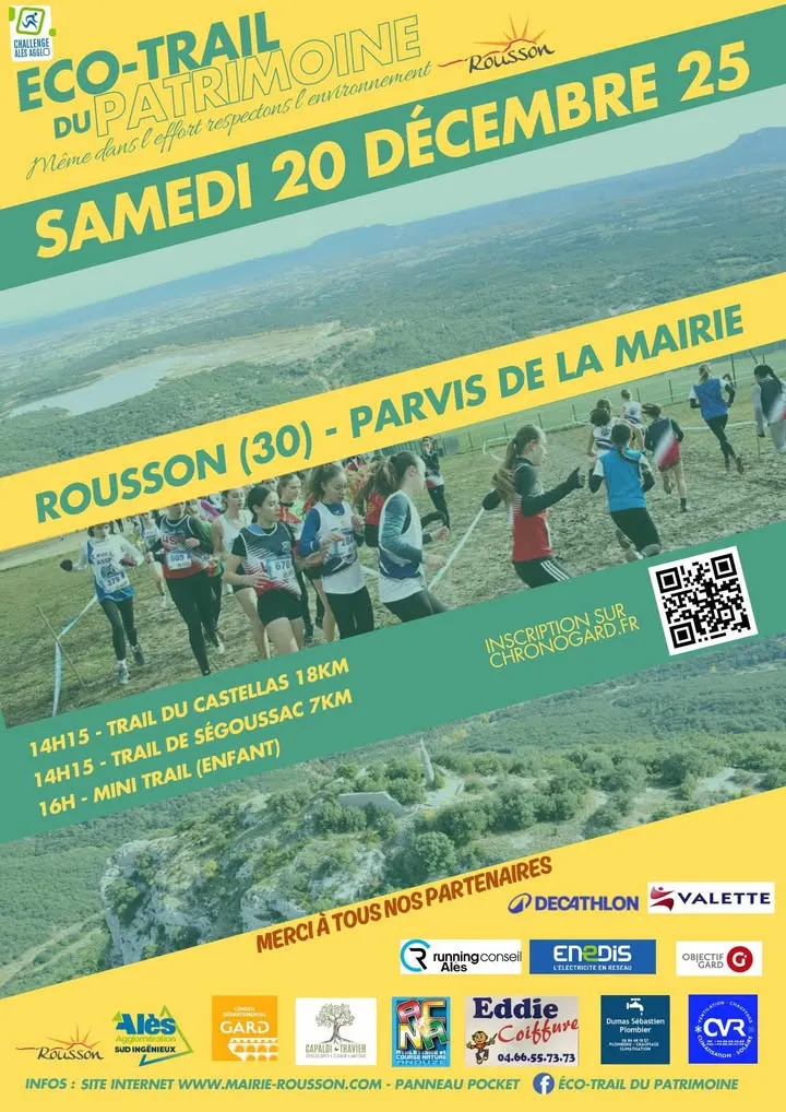 Eco Trail du Patrimoine Rousson 2025 Inscription Résultats